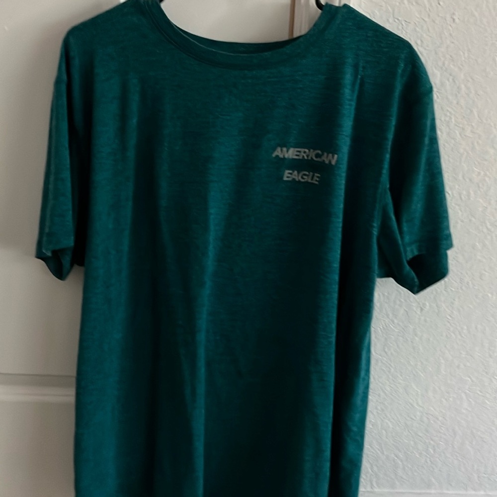 Teal american eagle shirt